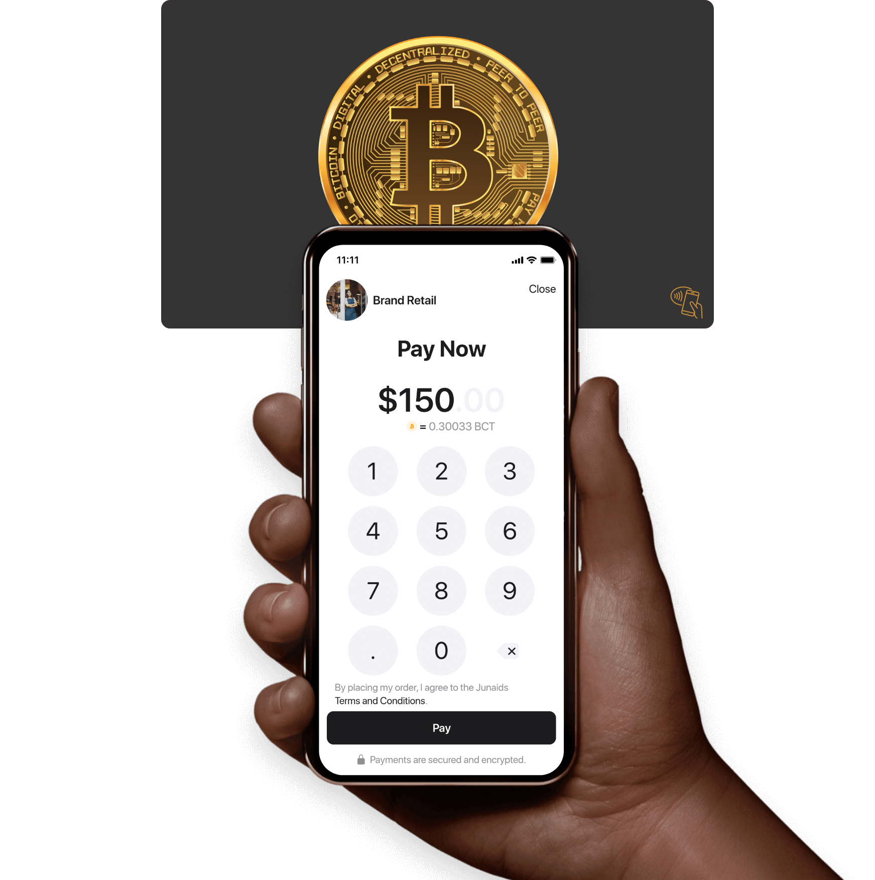 Pay me in Bitcoin Card